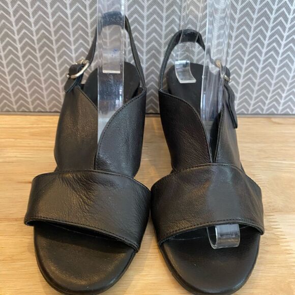 Bueno Women's Candy Sling-Back Sandals Black leather Sz 39 - Picture 2 of 7